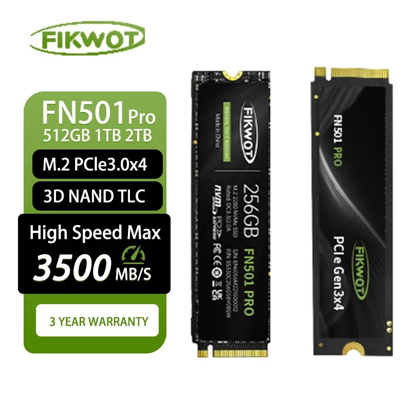 Fikwot Ʈ PC ũž 3D NAND  ָ Ʈ ̺, M.2 NVMe SSD, 3500 MB/s PCIe, 3.0x4, 256GB, 512GB, 1TB, 2TB, FN501 Pro
